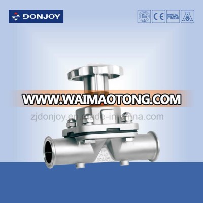 Sanitary Ss 316L Manual Rotary Diaphragm Valve Clamped Ends