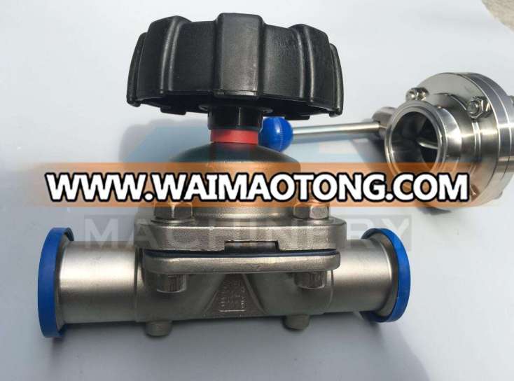 Stainless Steel Three Way Sanitary Diaphragm Valve (ACE-GMF-C1)