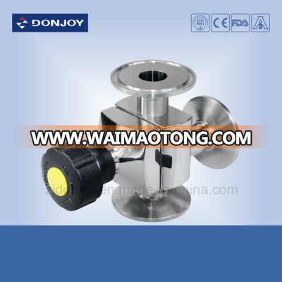 Ss316L Manual Plastic Handle Tee Diaphragm Valve (Clamp Ends)