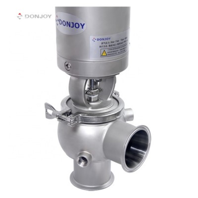 Donjoy Sanitary Pneumatic Stop Reversing Divert Seat Valve With Sensor