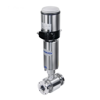 Sanitary Stainless Steel 316 Clamped 2 Way Air Operated Ball Valve